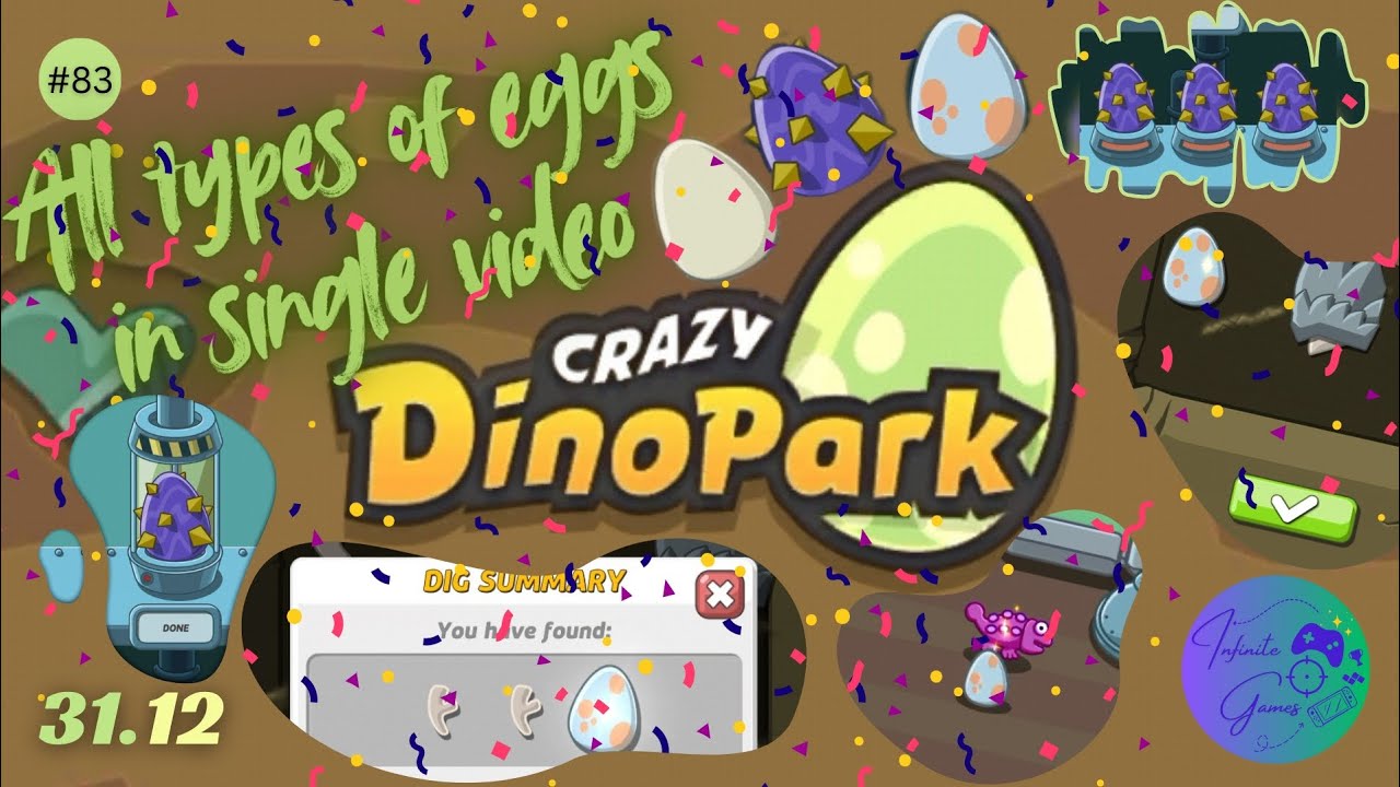 Crazy Dino Park | Special Video :-) VII | Dino Eggs Video | Finding - Hatching - Opening Egg | 🦕🥚🐣