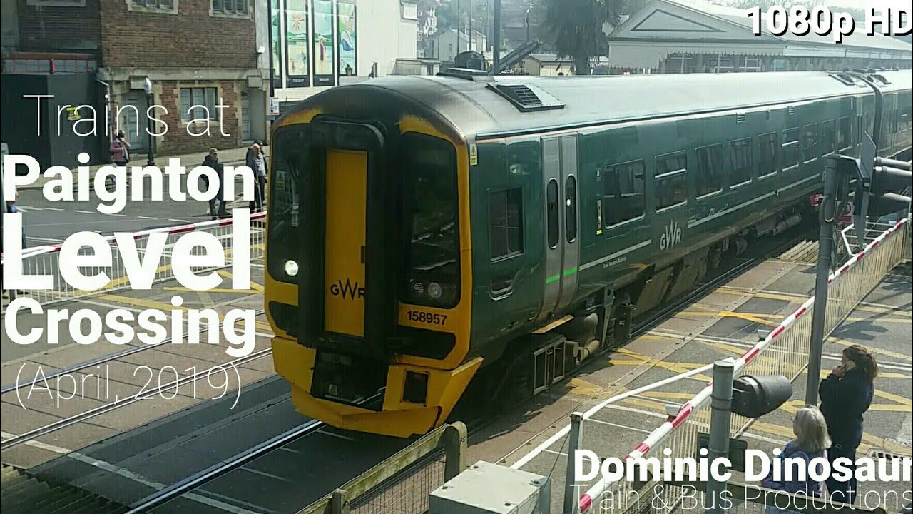 Trains at Paignton Level Crossing (April, 2019)