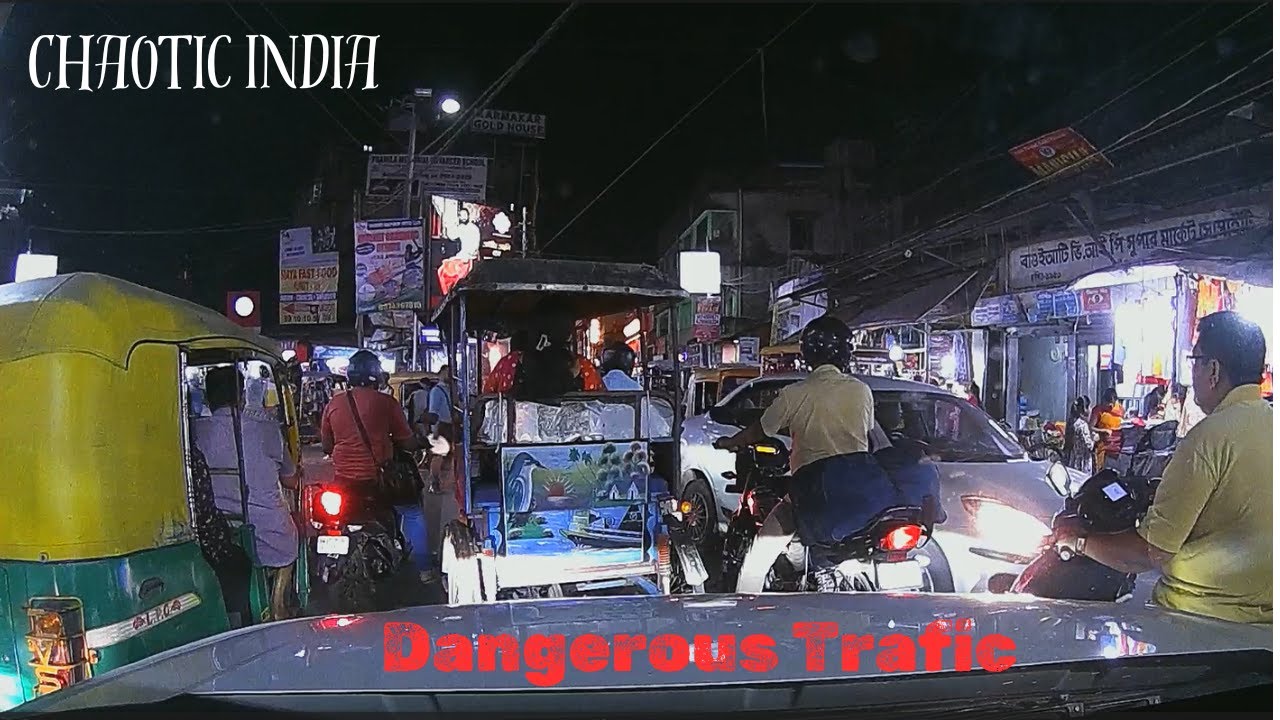 Navigating the Chaotic Congested Traffic of India: A Dangerous Driving Experience