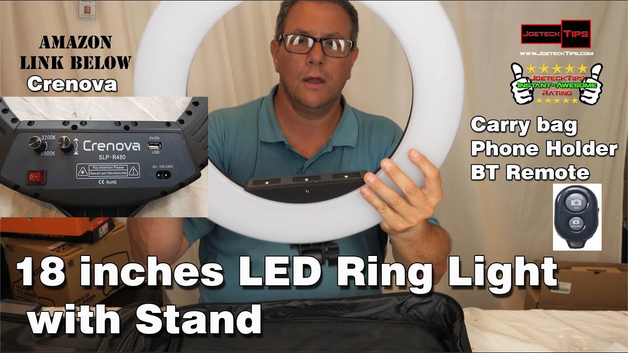 Crenova 18 inch ring light for YouTube | JoeteckTips