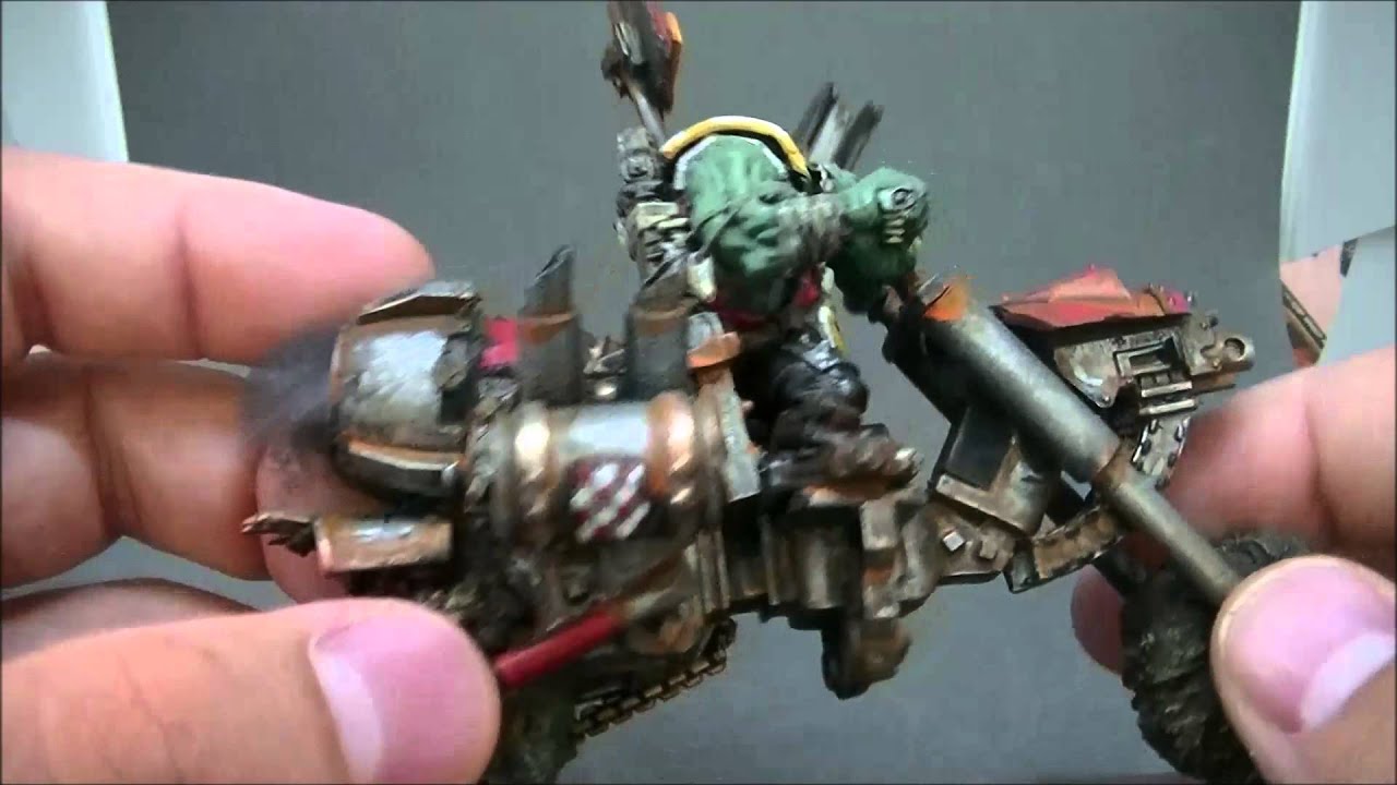 MGP Custom Warboss on Bike Ork 40k