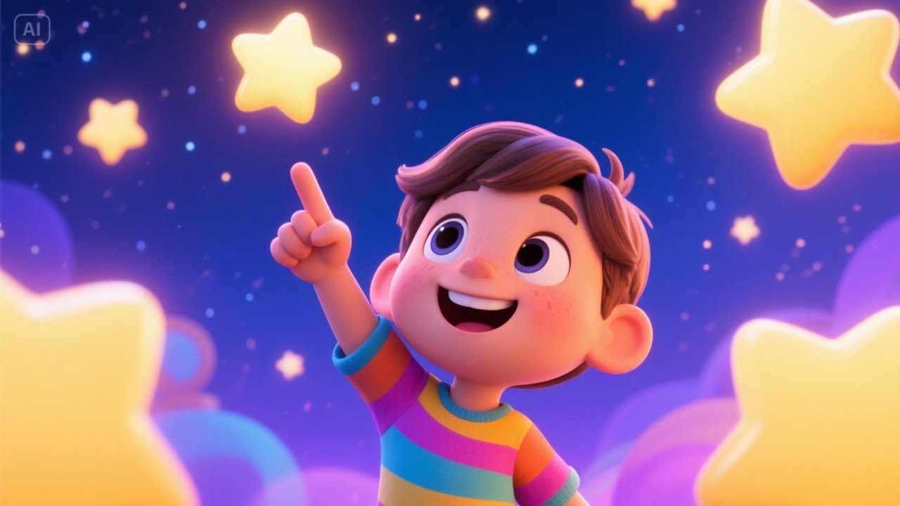 Count the Stars in the Sparkling Sky | Bedtime Counting Song for Kids | Magical Night Nursery Rhyme