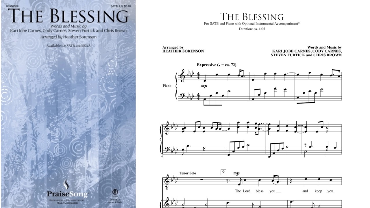 THE BLESSING - Kari Jobe/arr. Heather Sorenson