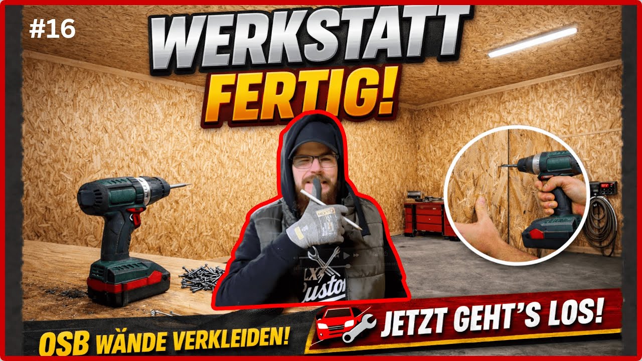 Werkstatt-Update: OSB-Wände & Startschuss 🚗 | LxCustoms_Ostfr | Ostfriesland #werkstatt #garage