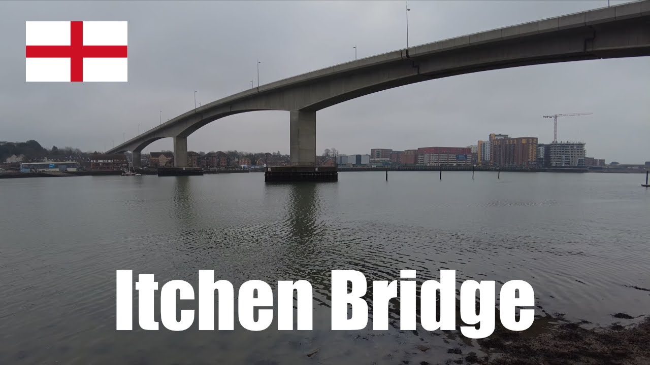 Itchen Bridge Walk, 🏴󠁧󠁢󠁥󠁮󠁧󠁿 UK {DJI Pocket 2} ASMR | 4K@60 FPS