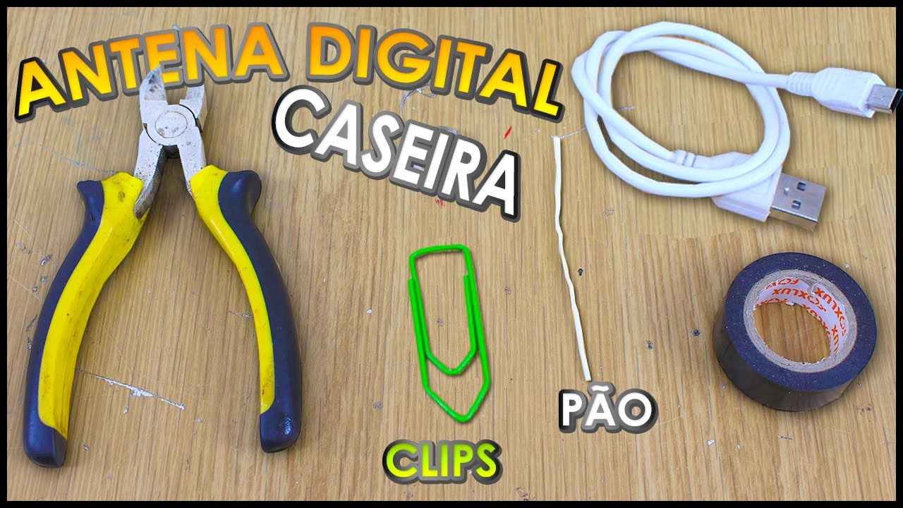 COMO FAZER UMA ANTENA DIGITAL CASEIRA ( COM MATERIAIS QUE TODO MUNDO TEM EM CASA)