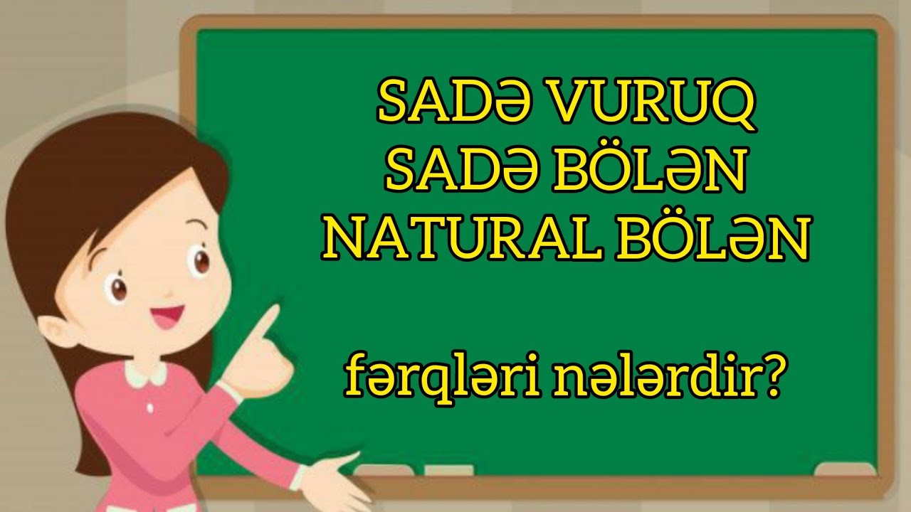 Riyaziyyat üzrə təməl biliklər:sadə vuruq, müxtəlif sadə vuruq, sadə bölən,natural bölən