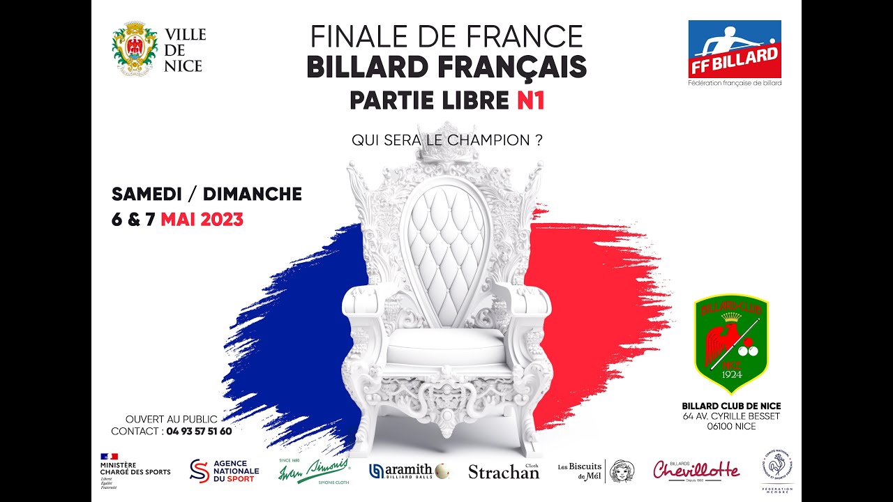 Billard - FINALE DE FRANCE LIBRE N1 - FINALE - PICHENAUD-PONCHANT