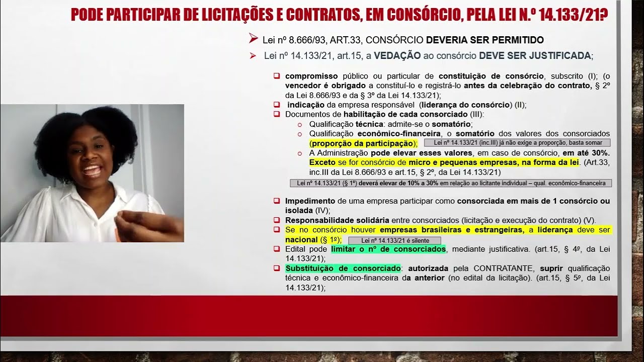 Dica 72. Participação em consórcio na Lei nº 14.133/21. Pode? Quais os requisitos? O que mudou?