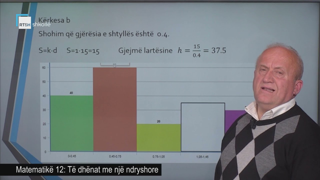 Matematikë 12 - Të dhënat me një ndryshore