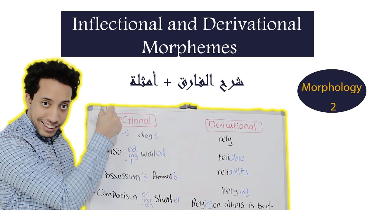 morphology | inflectional and derivational morphemes شرح الفارق