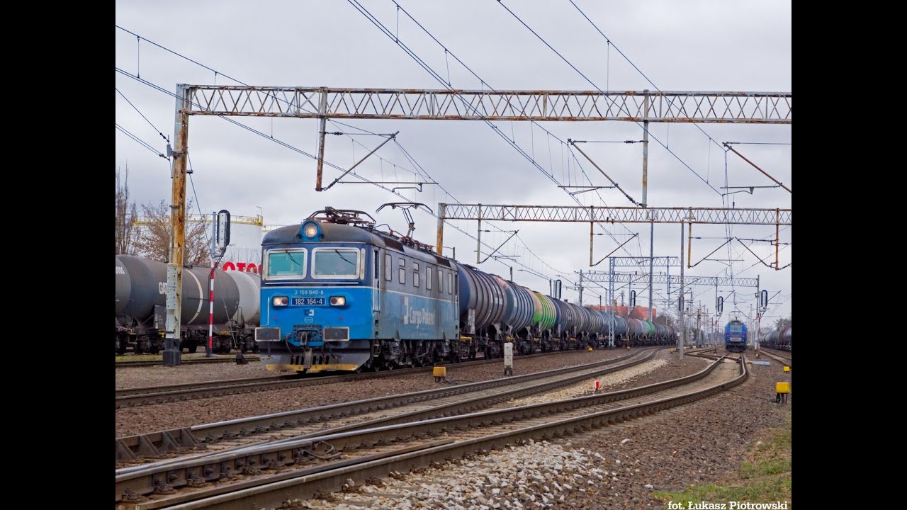 [CD Cargo Poland / LOTOS Kolej] 182 128-9 & 182 164-4 z cysternami | Poznań Krzesiny & Górczyn