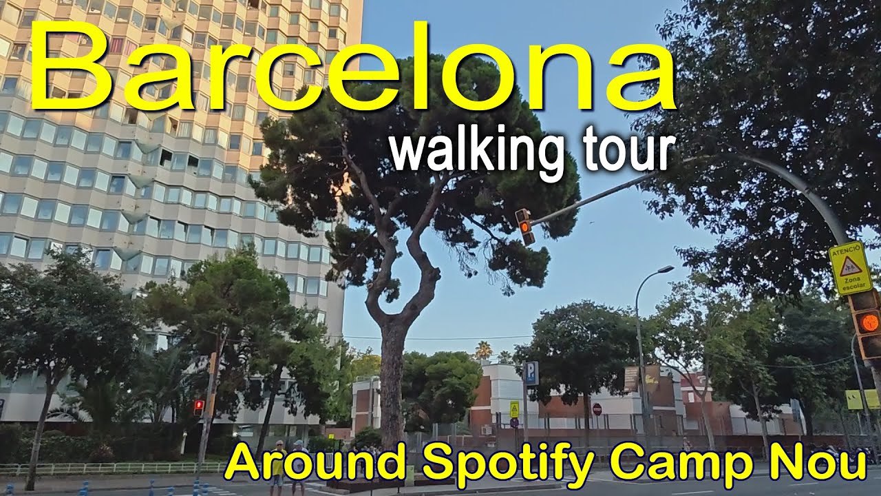 BARCELONA. WALKING AROUND SPOTIFY CAMP NOU