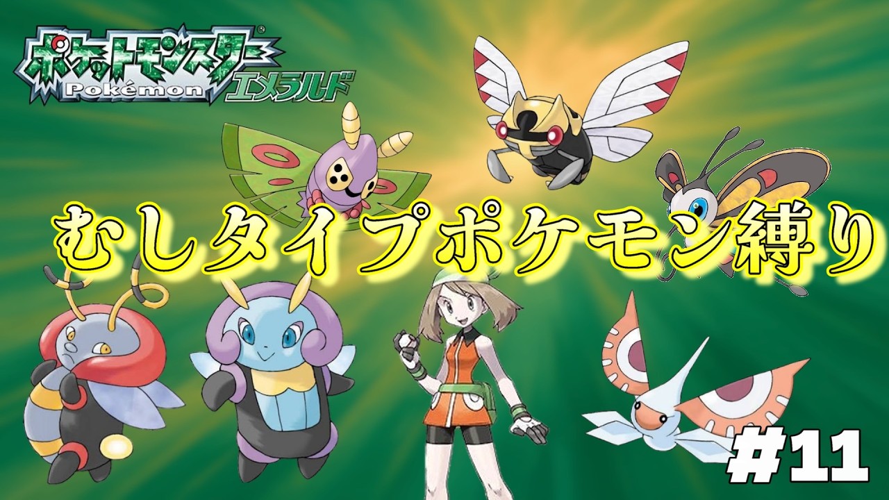 【ポケモン　エメラルド】　ポケモン最強の虫タイプで打倒ダイゴ！！　とらごろうの一人旅　part11