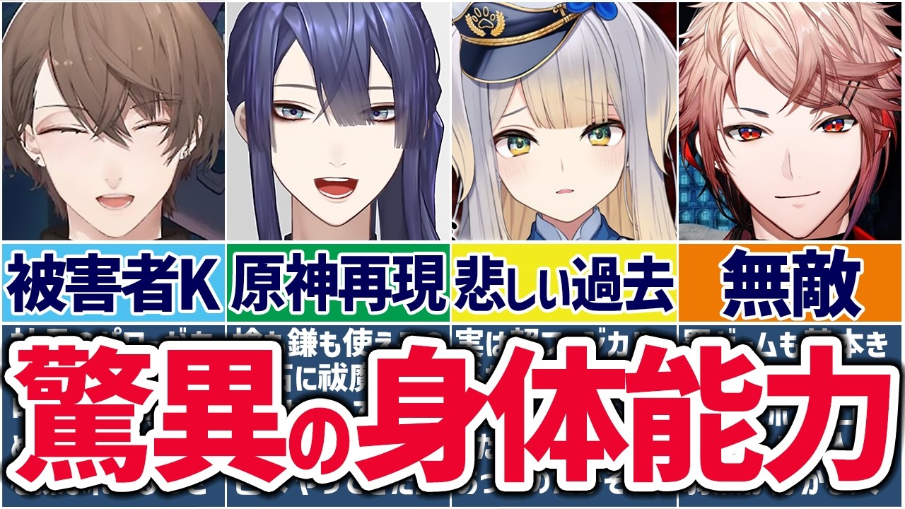 🌈にじさんじ🕒バケモン級の身体能力を持つフィジカル系ライバーまとめ【切り抜き×ゆっくり解説】