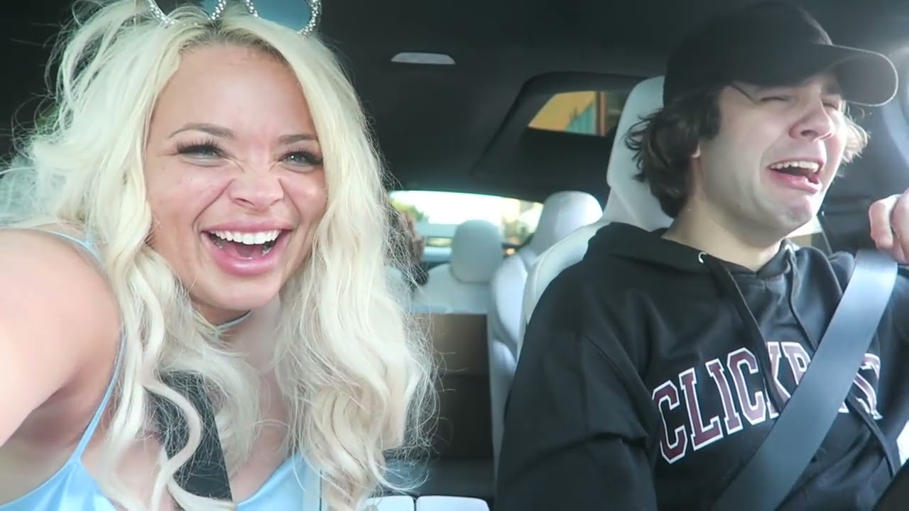 Trisha Paytas and David Dobrik eating McDonald's