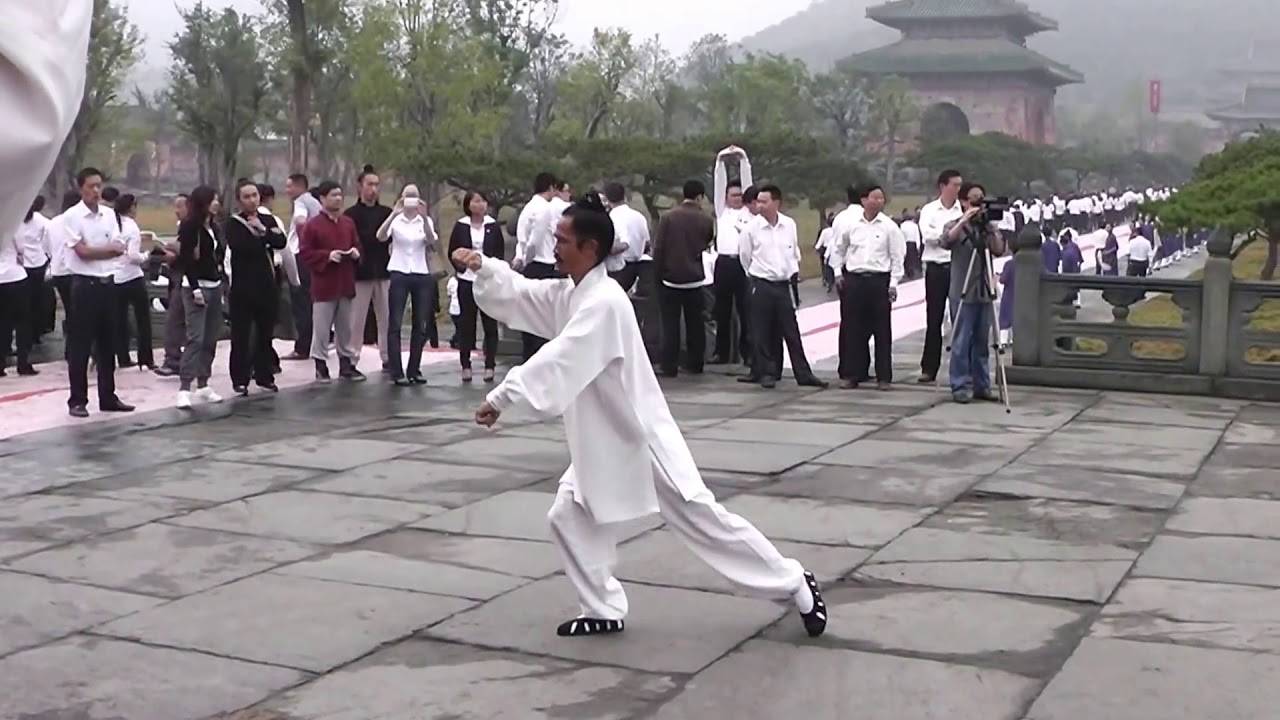 Master Yuan Xiu Gang Demonstrating Tai Chi 28 with International Class