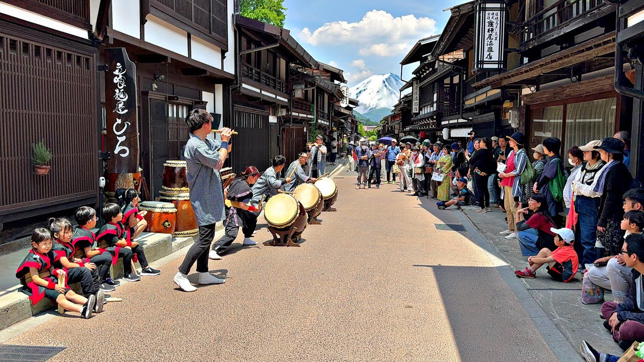 4K Walk Ancient Village of Japan - Most Beautiful Japanese Traditional Village Narai-juku, Nakasendo