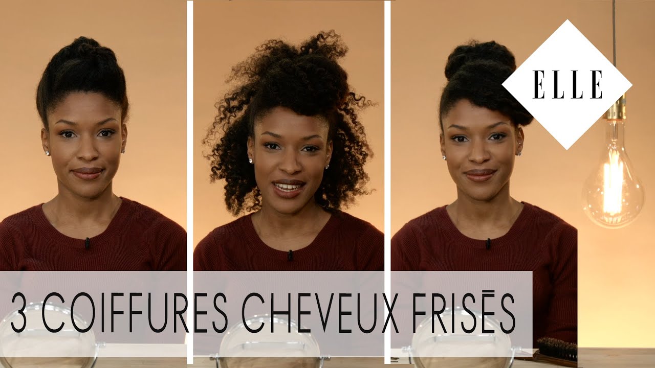 3 idées de coiffures rapides pour les cheveux afros et frisés I ELLE Coiffure