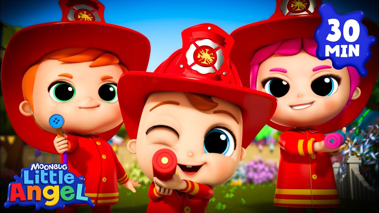 Accidents Happen! (Put Out The Fire) Kids Song | Little Angel | Melody Time: Moonbug Kids Songs