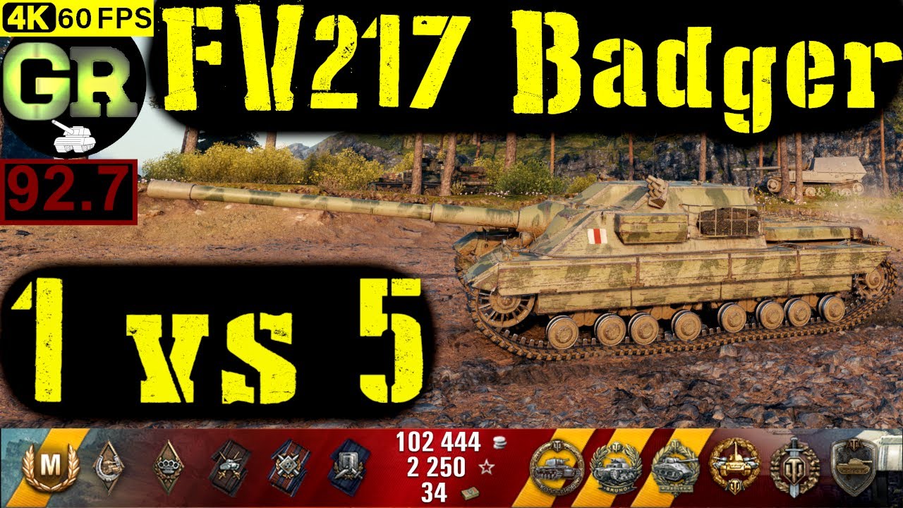 93_World of Tanks FV217 Badger WoT Replay - 9 Kills 10.5K DMG(Patch 1.4.0)
