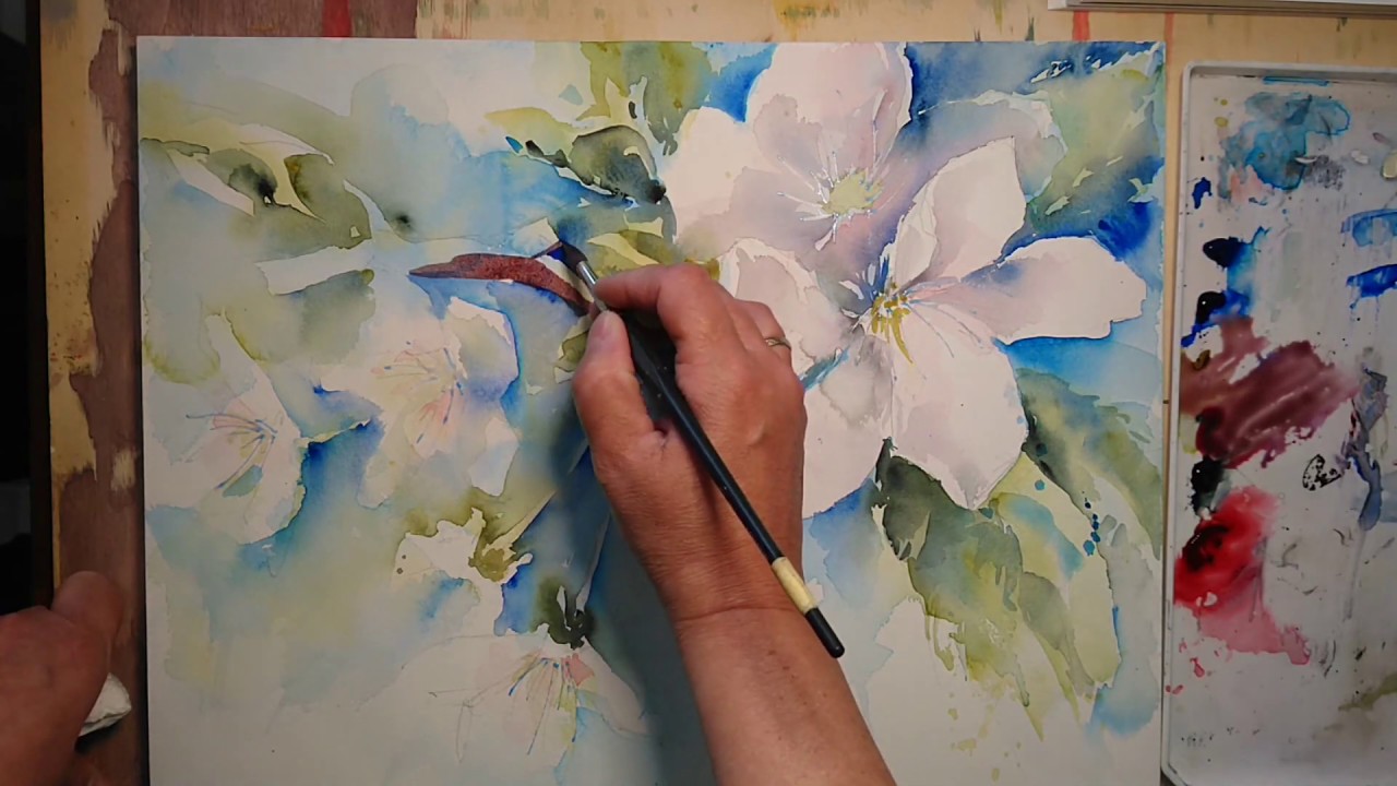 Aquarell Blumen Schritt für Schritt - Watercolor step by step