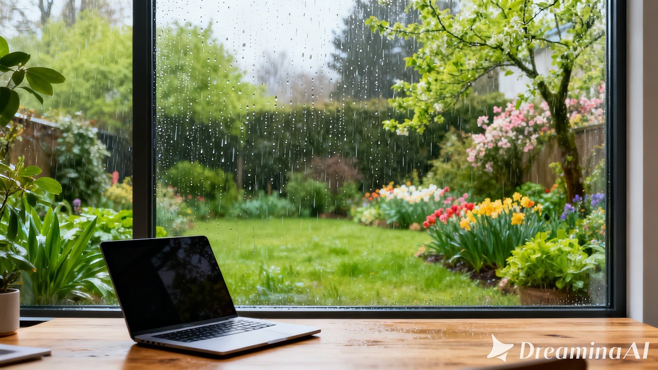 Quiet Rain in Front of the House | Calm ASMR