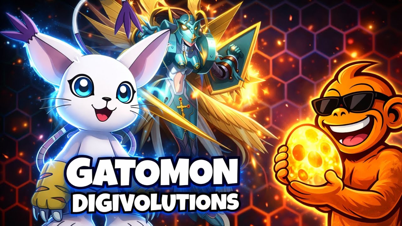 La Lign&eacute;e Angewomon : Chaque &eacute;tape de Gatomon vers sa puissance ultime
