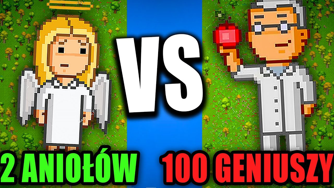100 GENIUSZY vs 2 ANIOŁY! KTO ZBUDUJE POTĘŻNIEJSZĄ ARMIĘ? - WORLDBOX