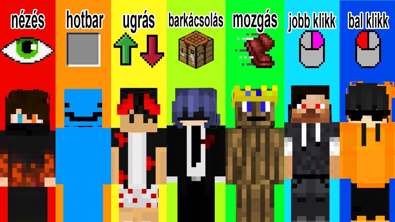 7 Videós Irányít 1 Minecraft Karaktert!