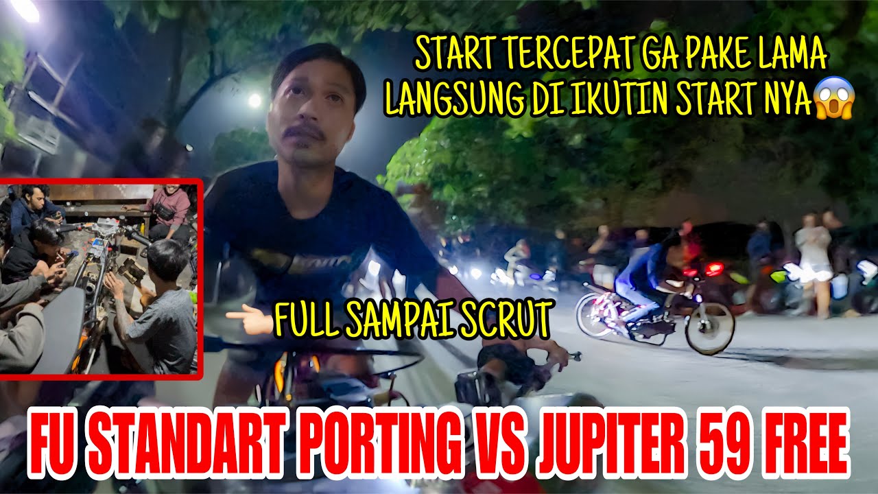 LAGA BEDA KASTA FU VS JUPITER‼️GINI KALO PEDE SAMA MOTOR START NYA DI IKUTIN😱