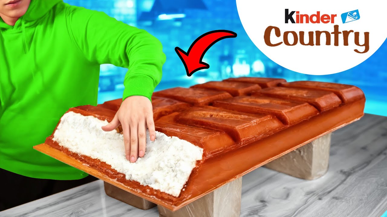 Kinder Country Gigante | Cómo hacer el Kinder Country de bricolaje más grande del mundo por VANZAI