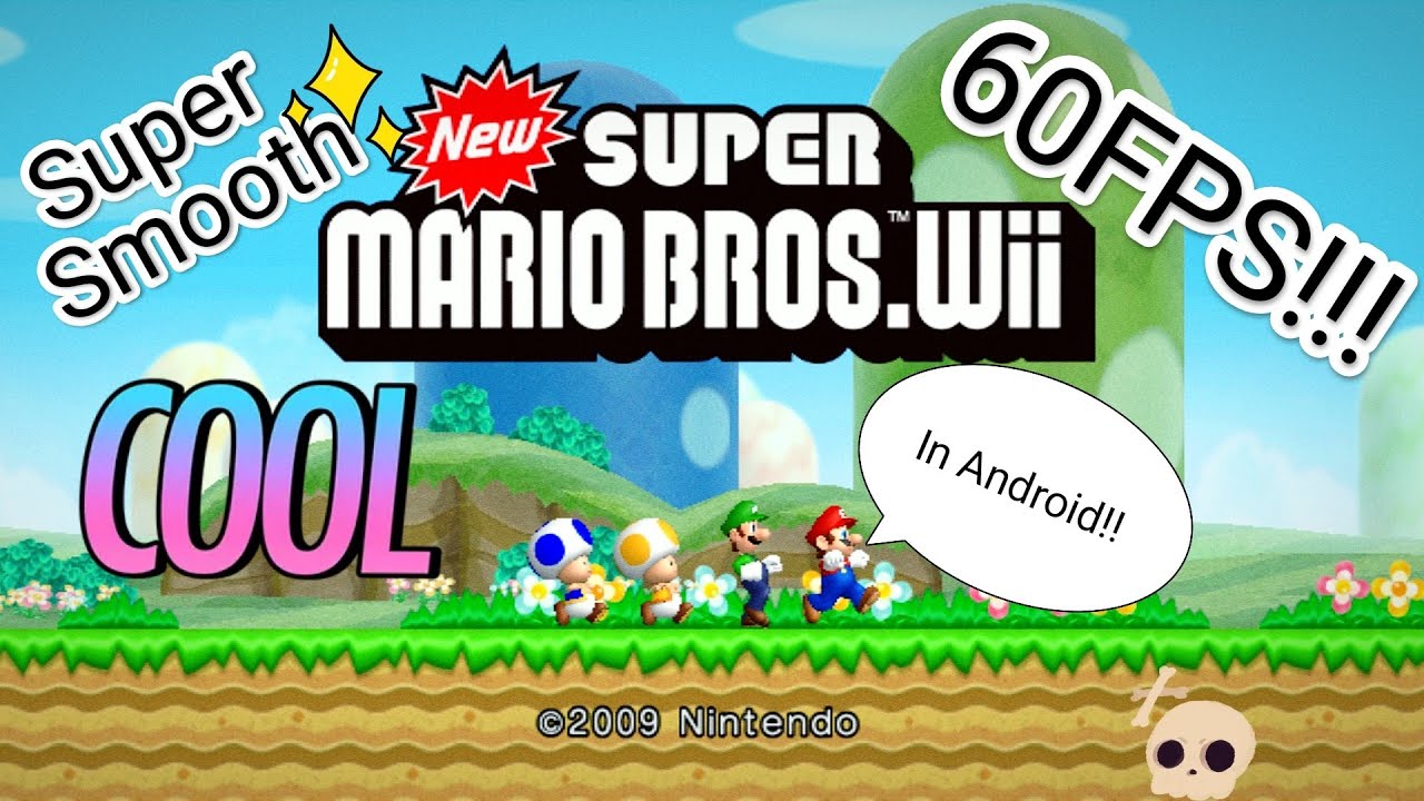 New Super Mario Bros.Wii in Android | Best settings for Dolphin emulator get 60fps!
