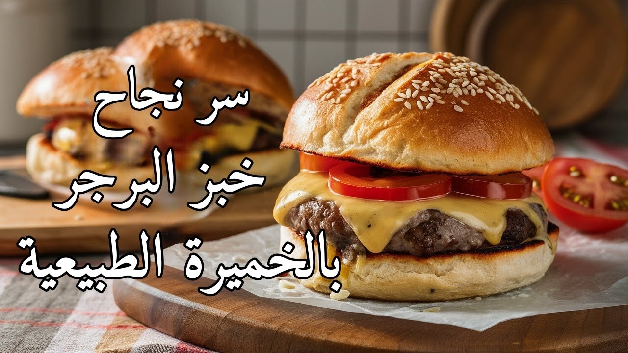 سر نجاح خبز البرجر بالخميرة الطبيعية🍔 عالم الخُبز الحرفي