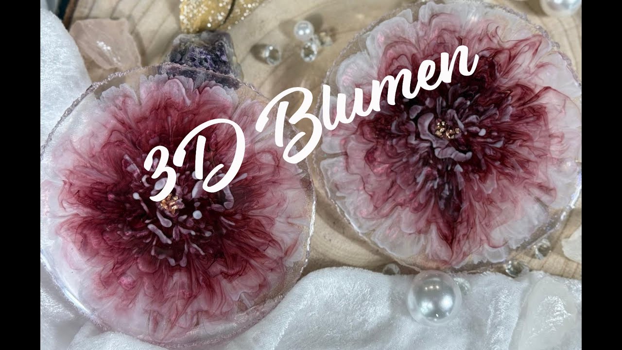 #115 Romantische 3D Blume #🥰#resin #diy #resinart #coaster #flowers #valentinesday
