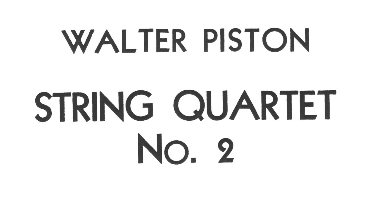 Walter Piston - String Quartet No. 2 (Score Video) [1935]