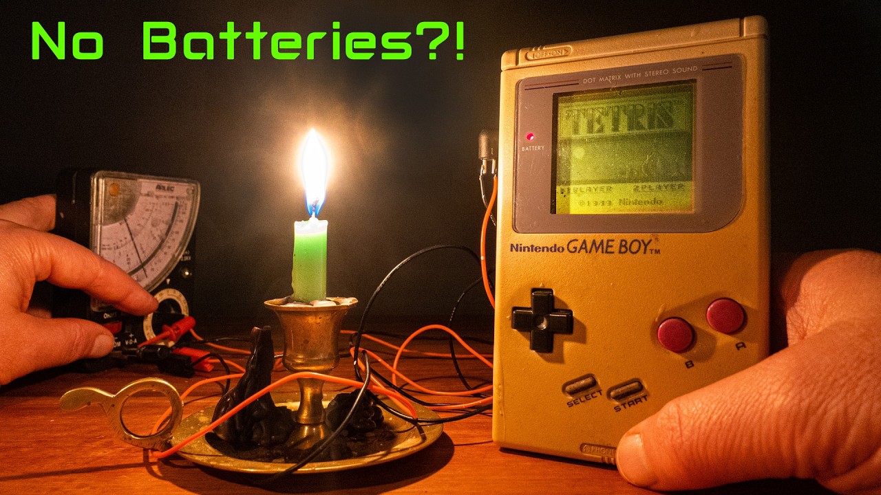 Я запитал Game Boy от свечи.