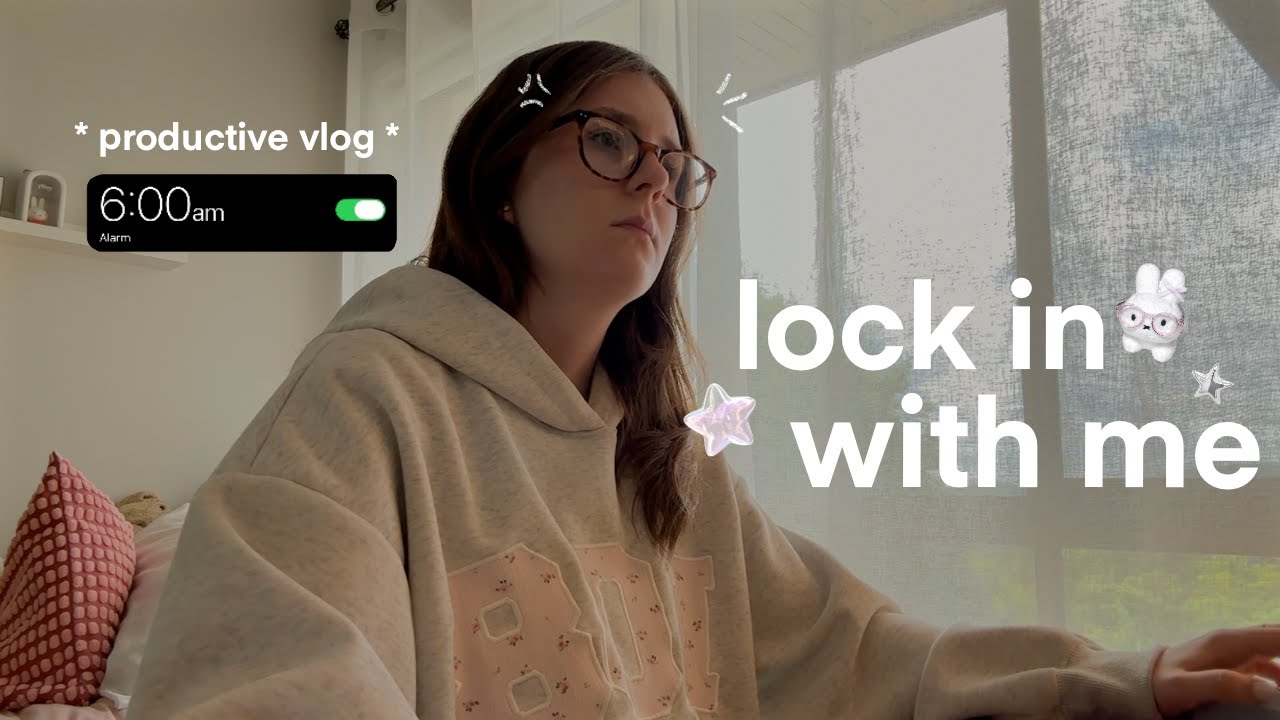 lock in with me 👩🏻&zwj;💻 6am mornings, late nights, working on my goals & routines