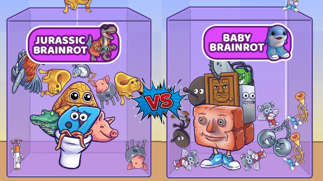 Merge Falls Boss | Italian Brainrot vs Baby Brainrot|Max Level