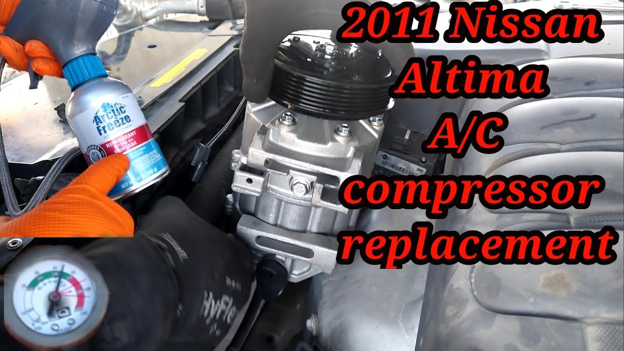 2011 Nissan Altima como cambiar el compressor de el aire acondicionado .(A/C compressor replacement)