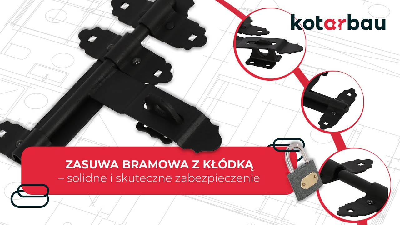 ZASUWA BRAMOWA RYGIEL 200 MM DO BRAMY &ndash; Z kł&oacute;dką lub bez | Solidne i skuteczne zabezpieczenie