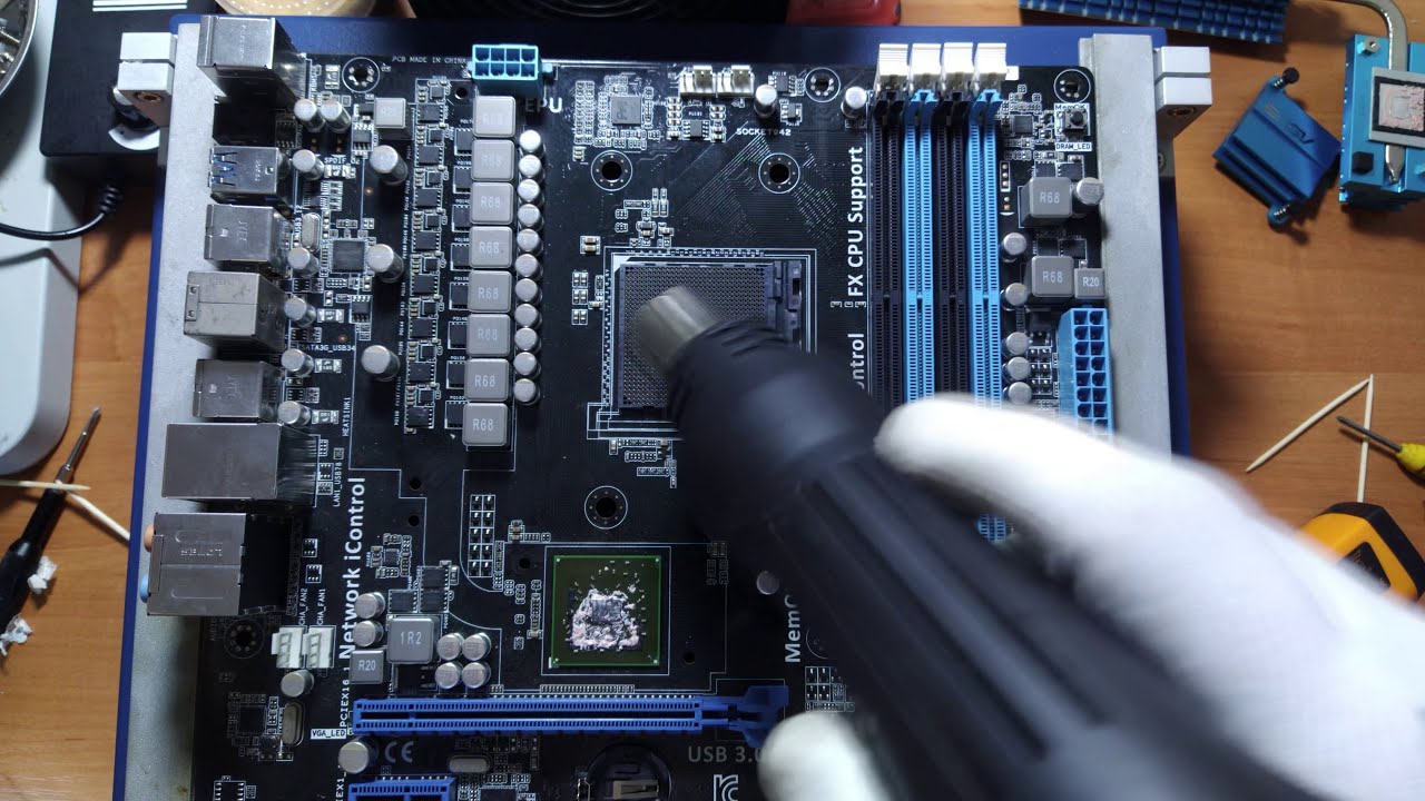 Naprawa płyty głównej Asus AM3 part.1
