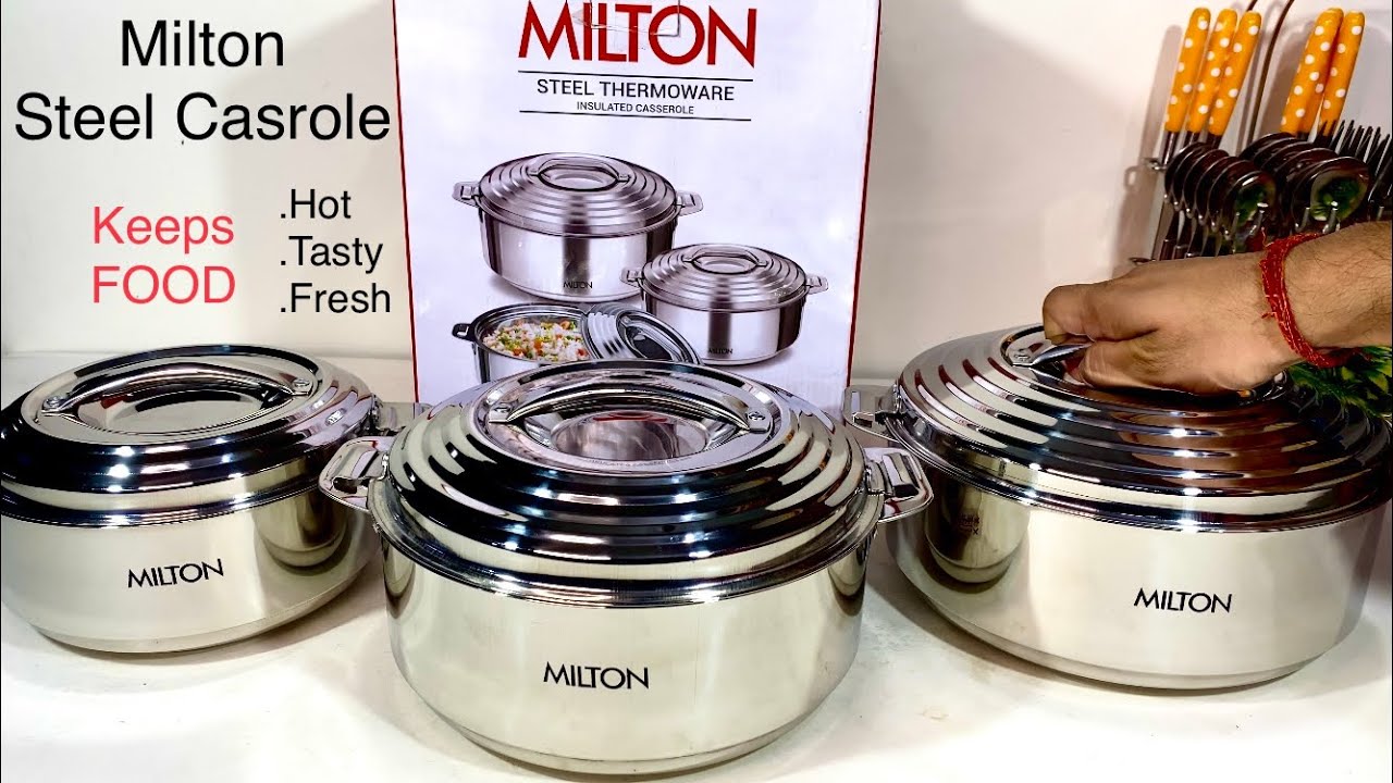 Набор термоконтейнеров Milton Steel | Можно мыть в посудомоечной машине | Сохраняет еду горячей и...