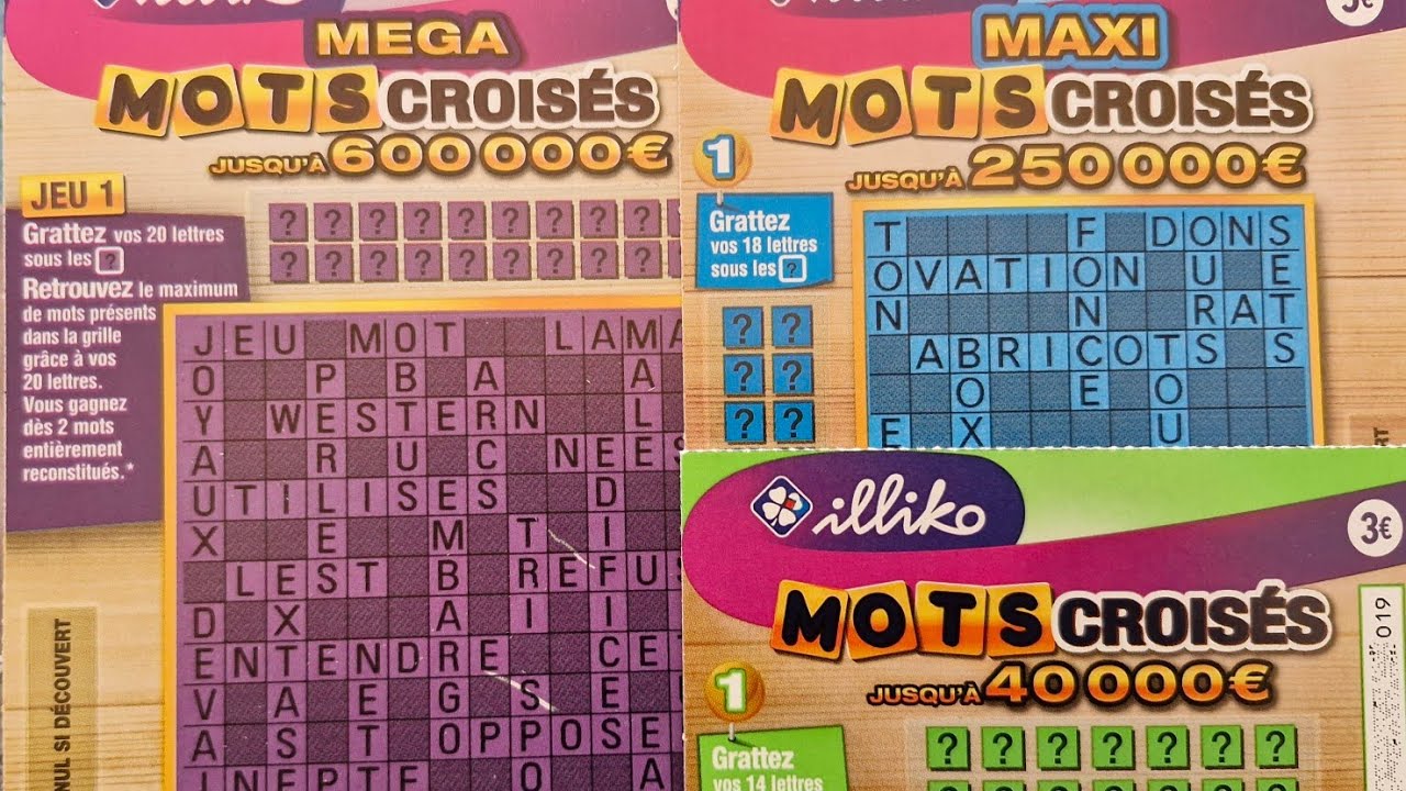 bon dimanche à tous, les 3 mots croisés 🤞#grattage #fdj #jeu 🤗🤑✏️☺️