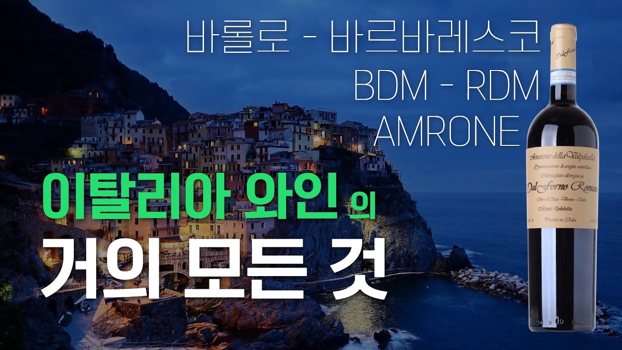 🇮🇹이탈리아 와인의 거의 모든 것 (바롤로,바르바레스코,BDM,아마로네)
