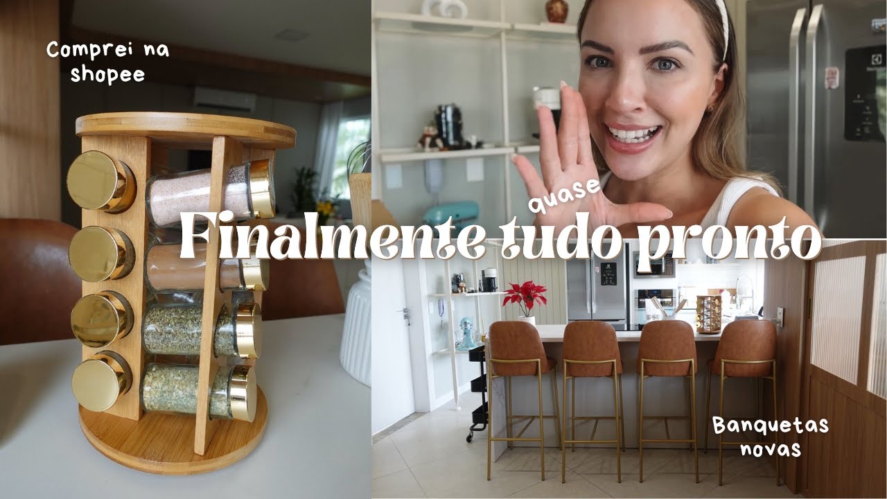 Nossas banquetas chegaram, compras para a casa & café de Natal🎄