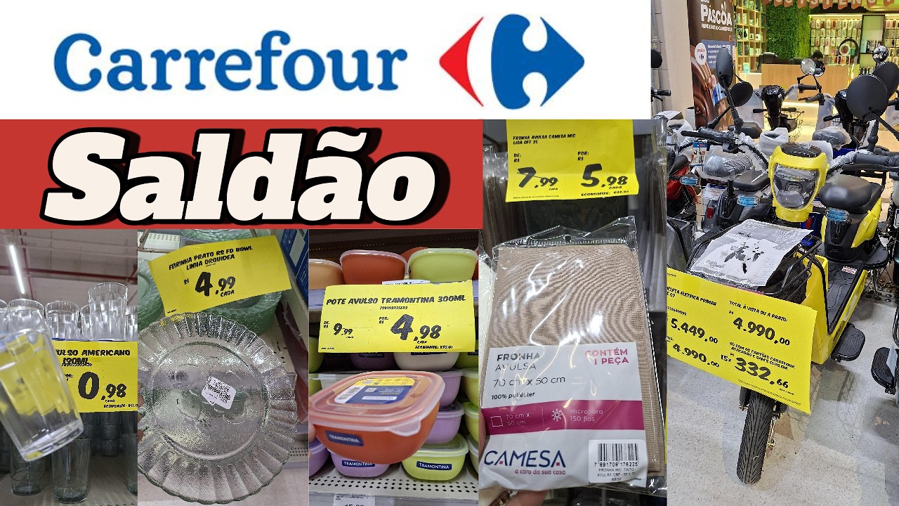 SALDÃO CARREFOUR - VÁRIOS ACHADINHOS EM OFERTAS MOTO ELETRICA, TV, MICROONDAS E UTILIDADES DO LAR