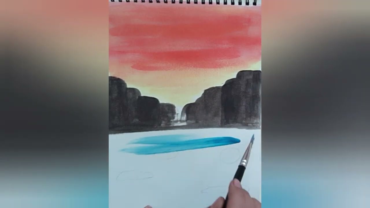 نقاشی با آب رنگ 