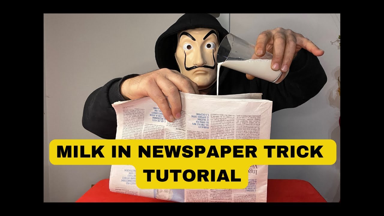 Milk in Newspaper Trick Tutorial