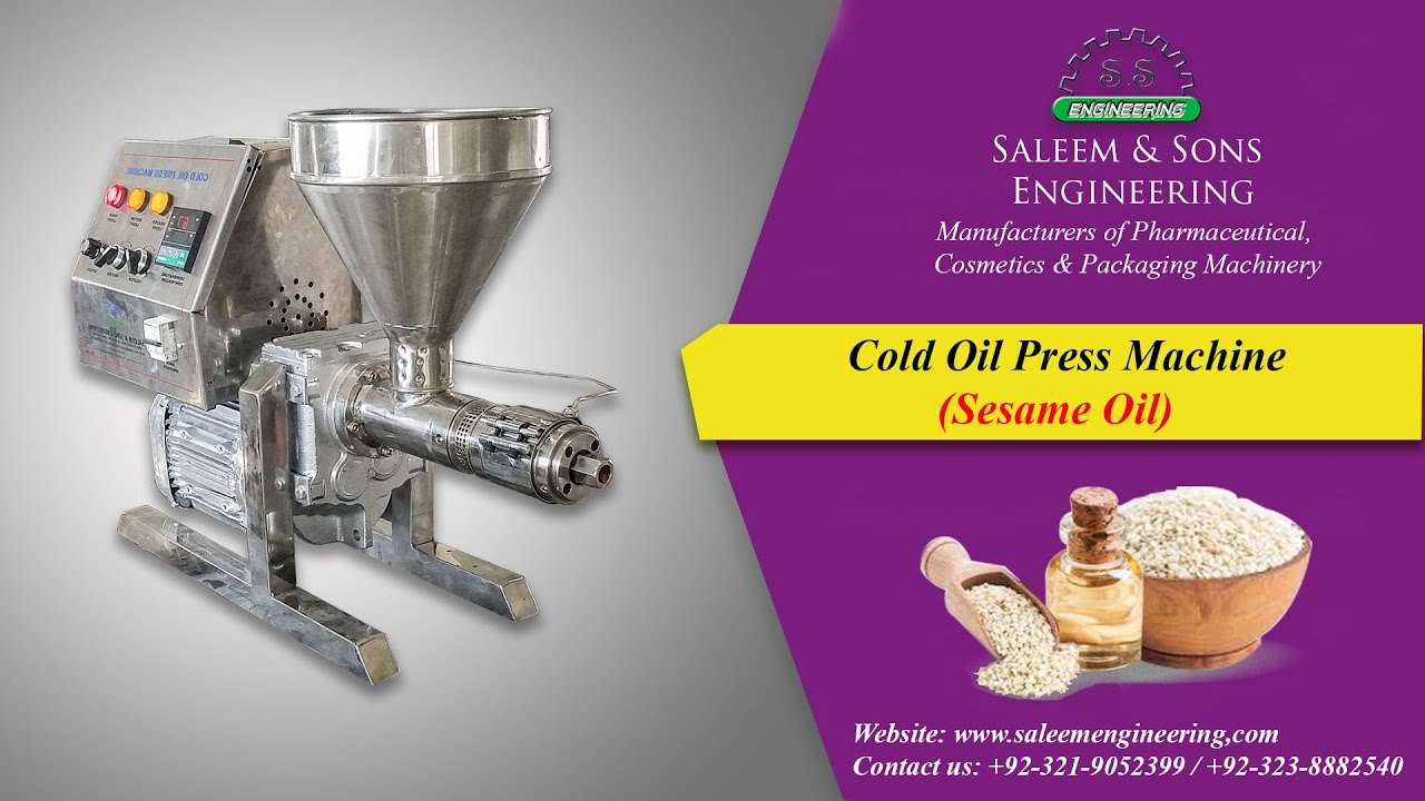 Sesame Oil Extraction Machine | Cold Oil Press Machine in Pakistan